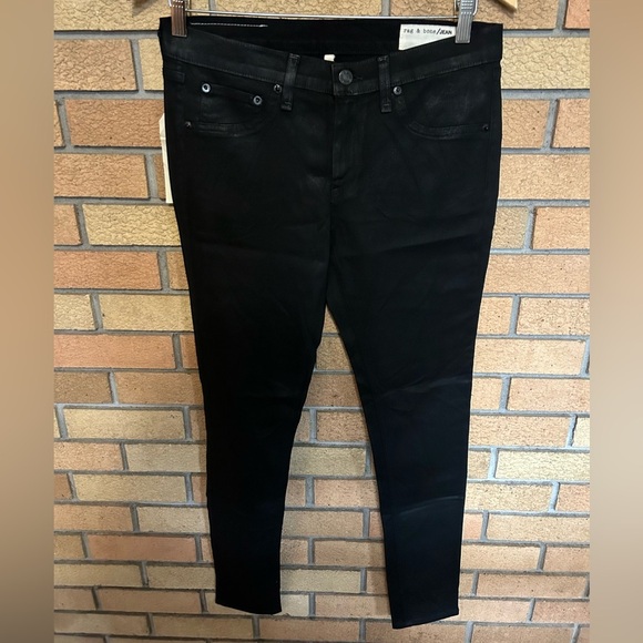 Rag & Bone The Legging Coated Black Jeans Style W15030163 Womens Size 28 NWT - Picture 2 of 7